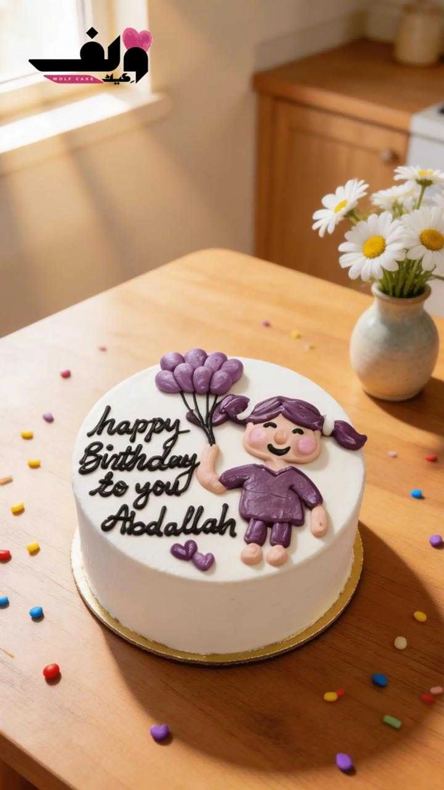 أ- كيكة ميلاد عيد ميلاد سعيد لك