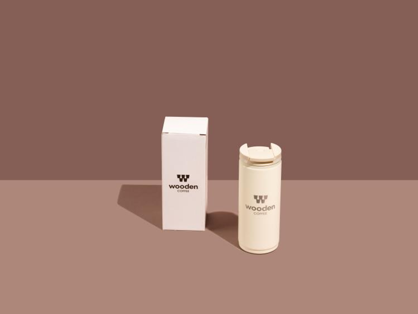 Wooden Coffee Mug 400 Ml White