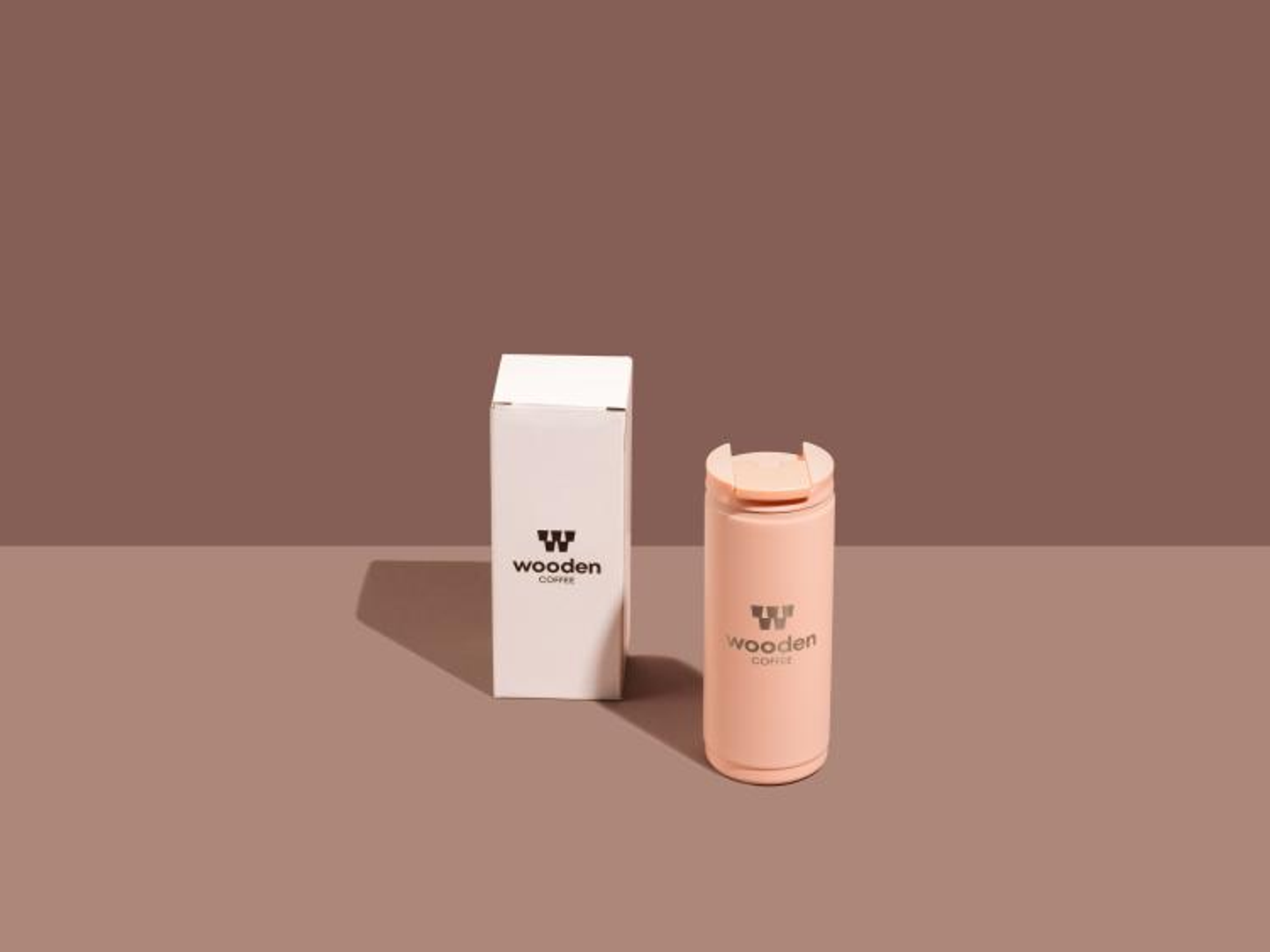 Wooden Coffee Mug 400 Ml Pink