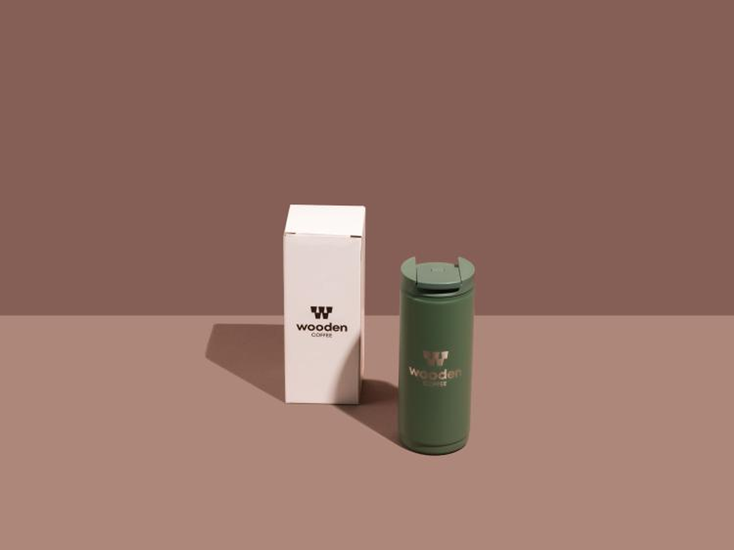 Wooden Coffee Mug 400 Ml Green