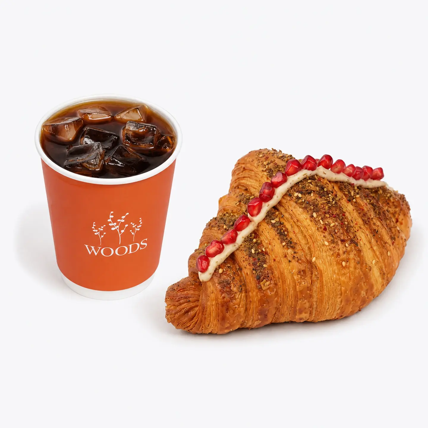 Iced Filtered Coffee Labna Croissent