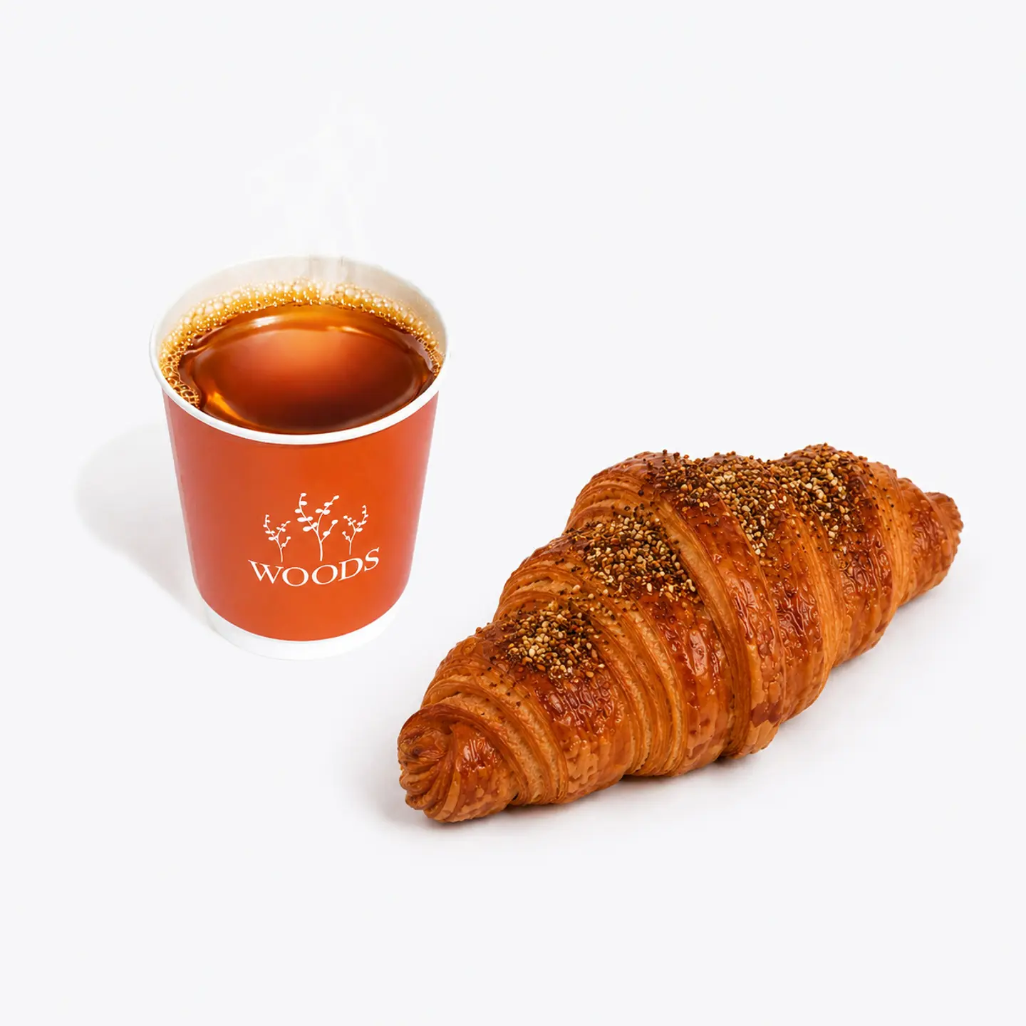 Hot Filtered Coffee Zater Croissant