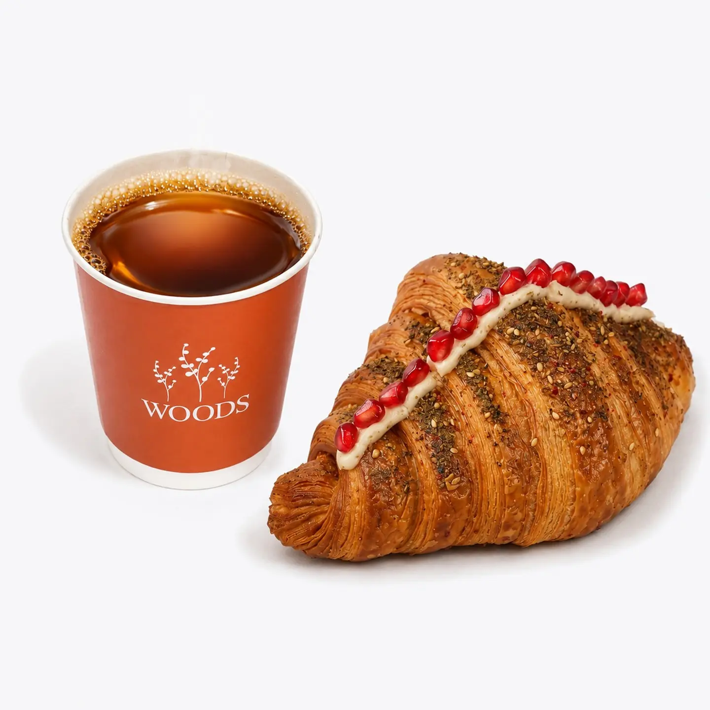 Hot Filtered Coffee Labna Croissent