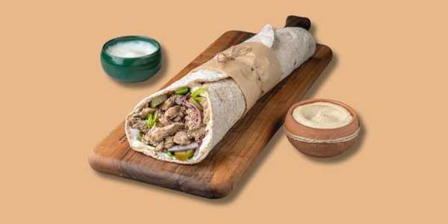 Chicken Hummus Shawarma Wrap