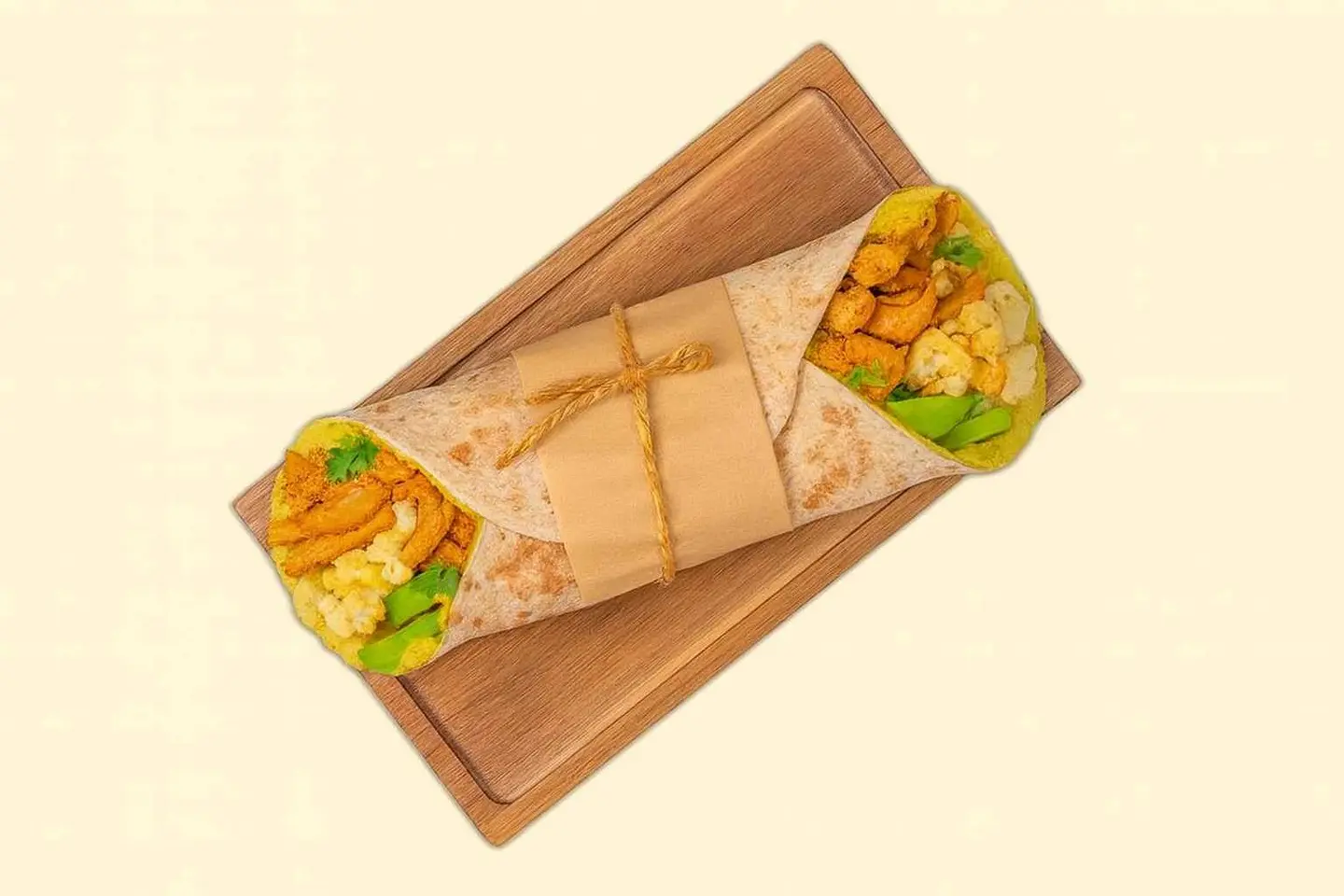 Chicken Tikka And Curry Hummus Wrap