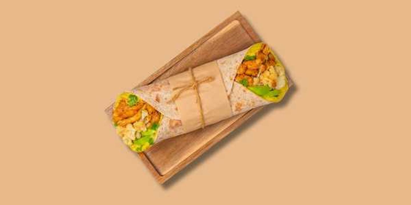 Chicken Tikka And Curry Hummus Wrap