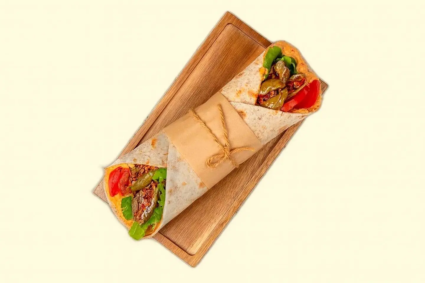 Spicy Eggplant And Muhammara Hummus Wrap