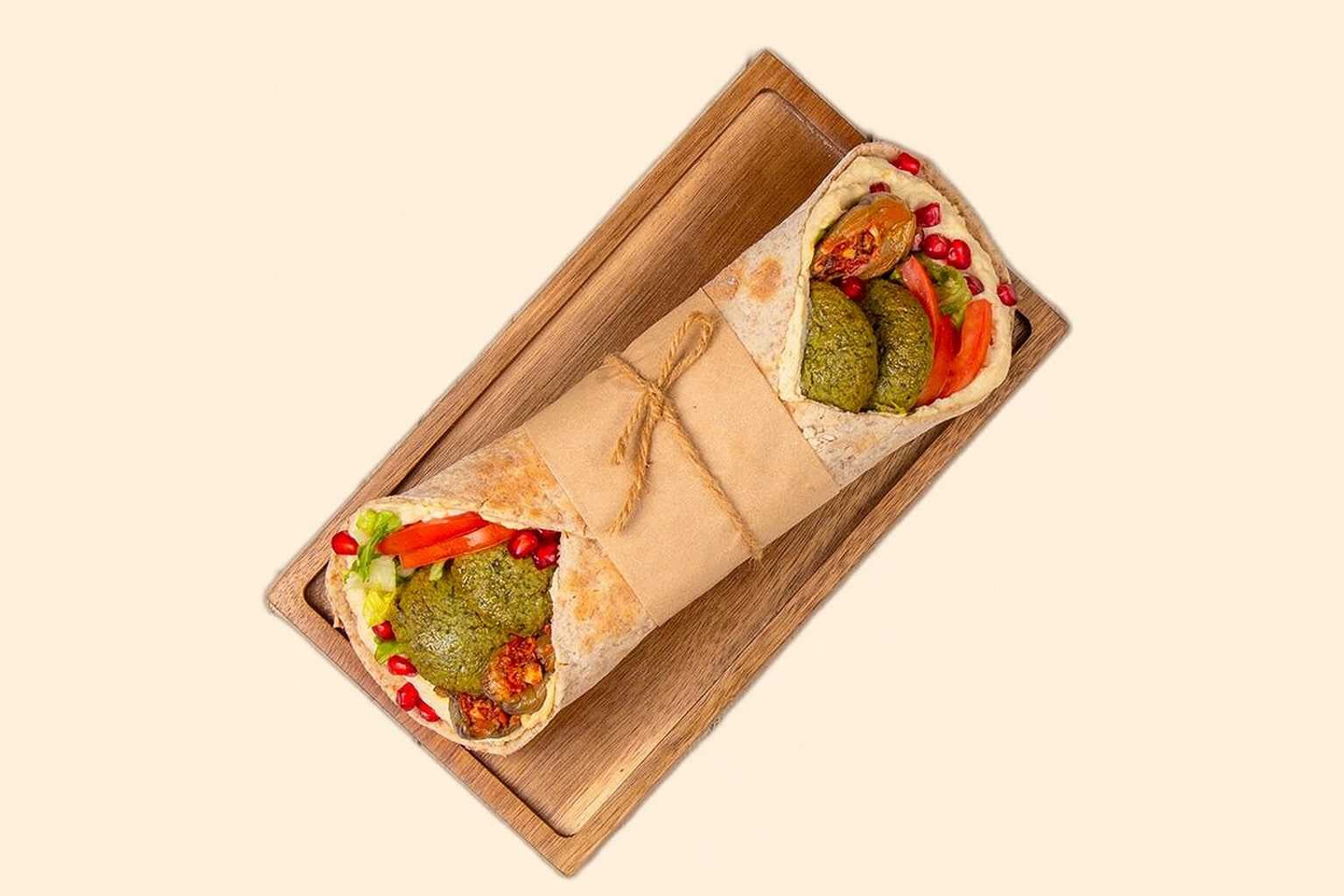 Super Green Falafel And Hummus Wrap