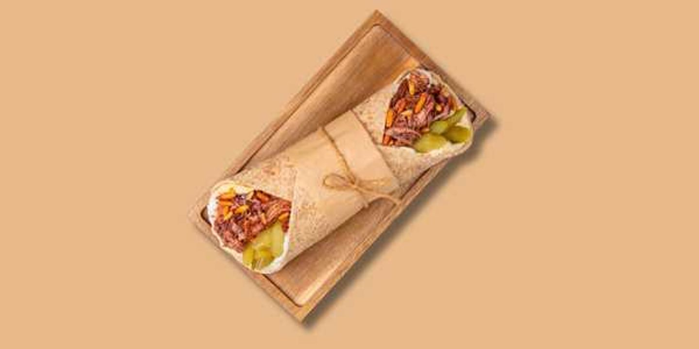 Chicken Musakhan And Hummus Wrap