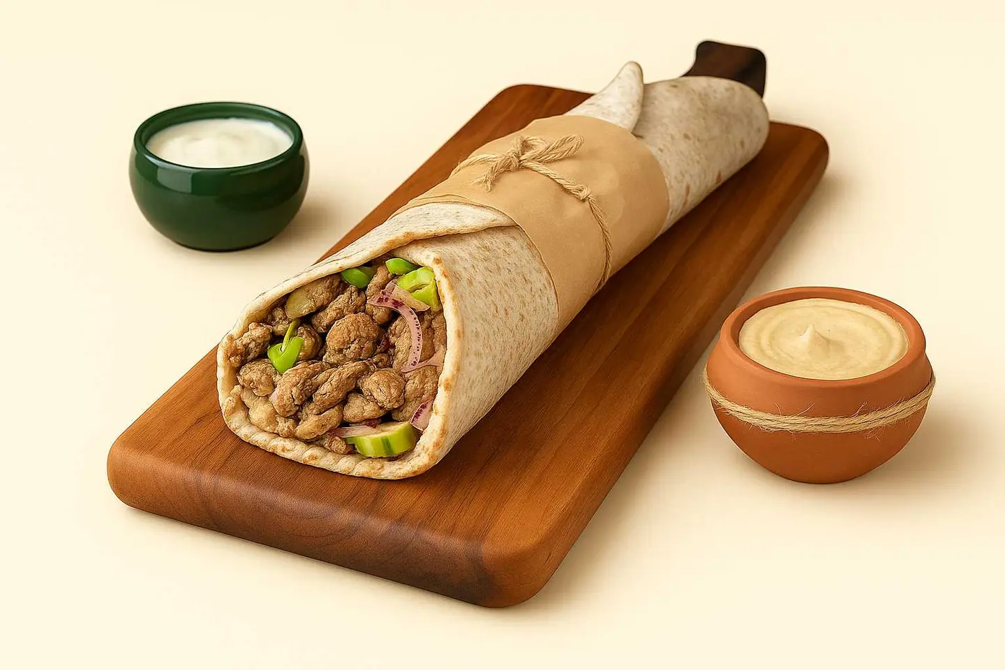 Chicken Hummus Shawarma Wrap