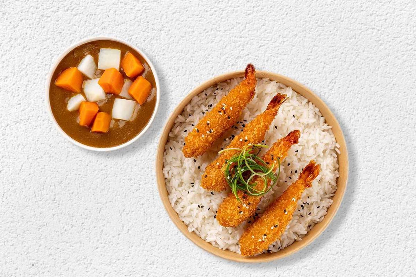 Prawn Katsu Curry With Rice