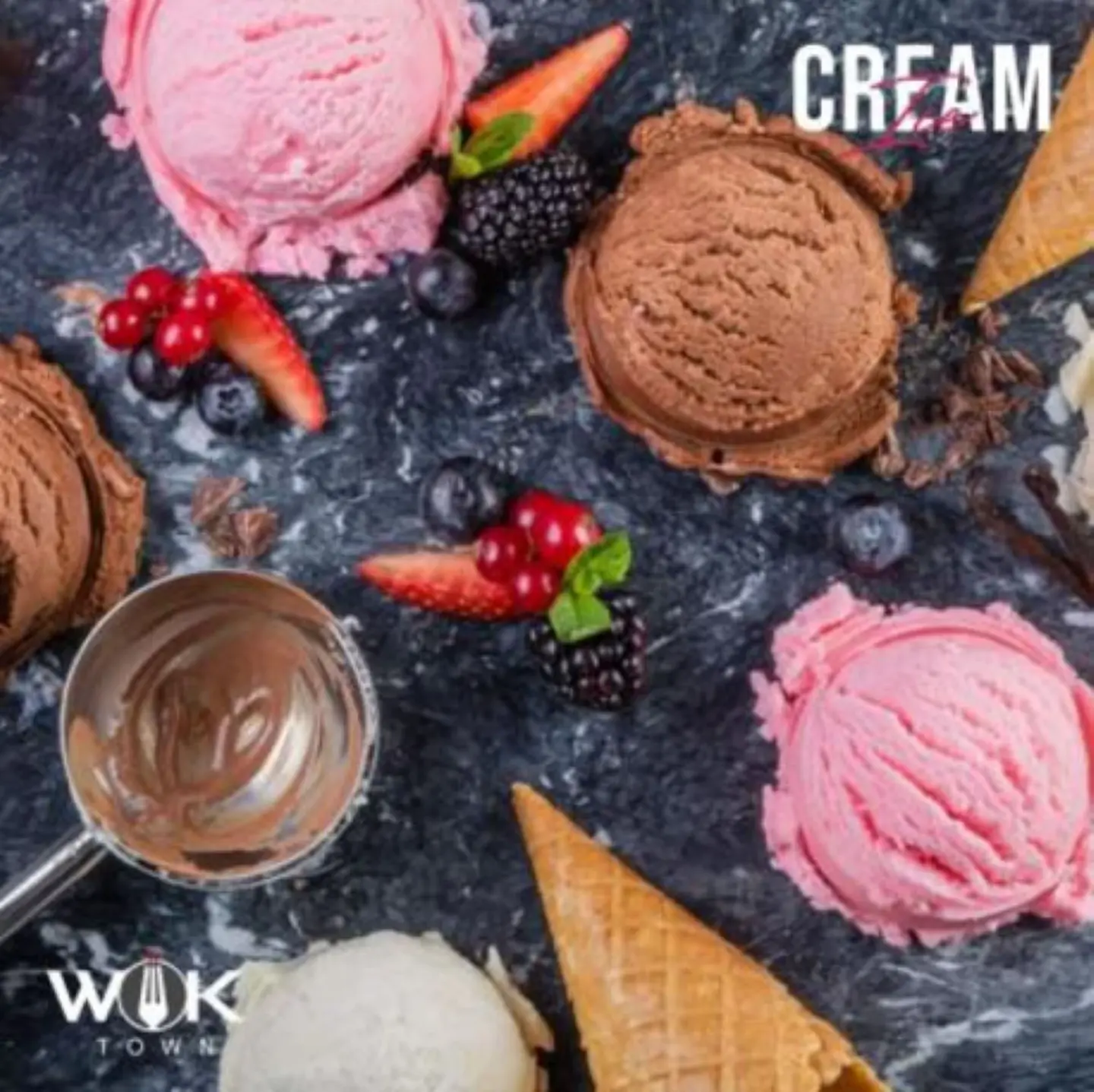 آيس كريم لكل سكوب 1 قطعة