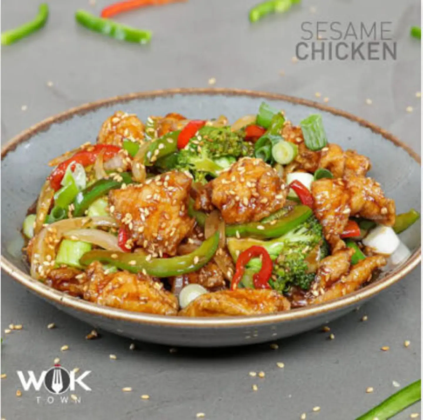 دجاج بالسمسم