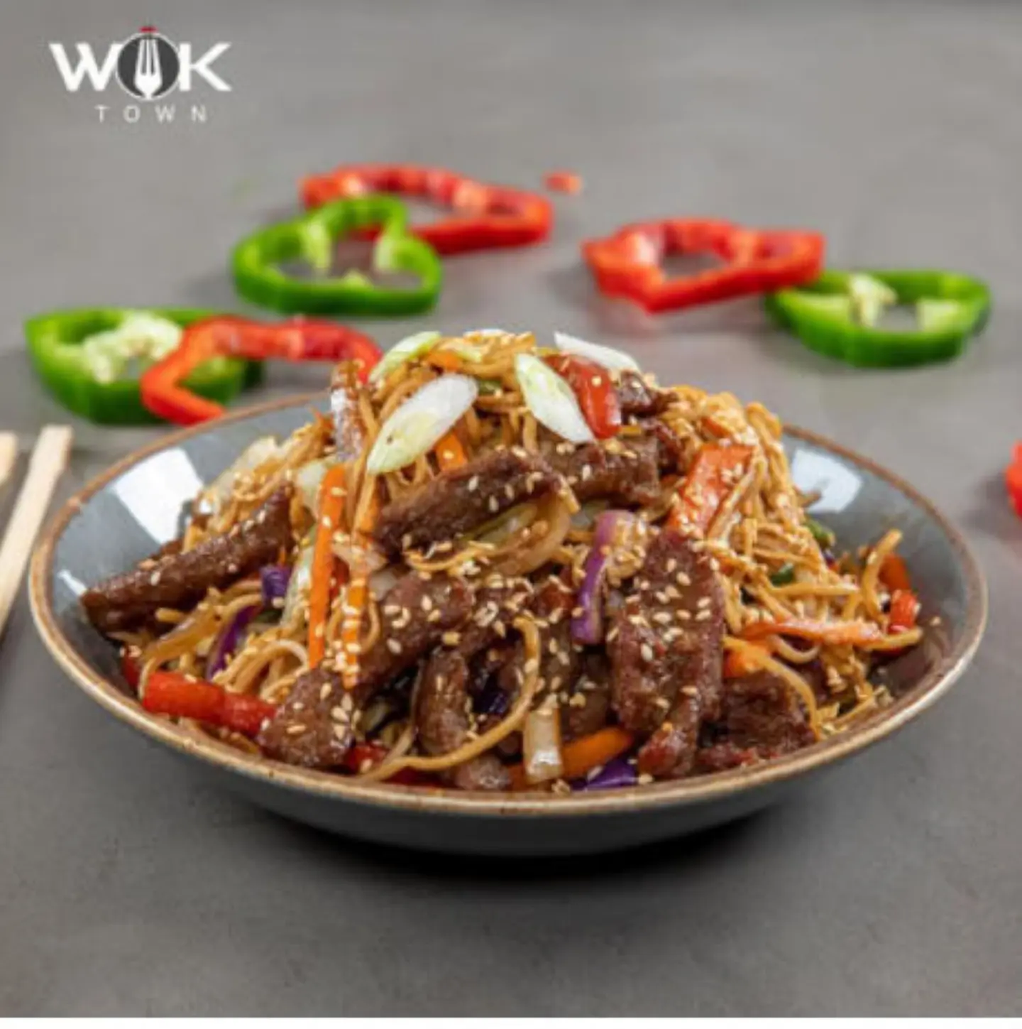 نودلز لحم البقر هويسن