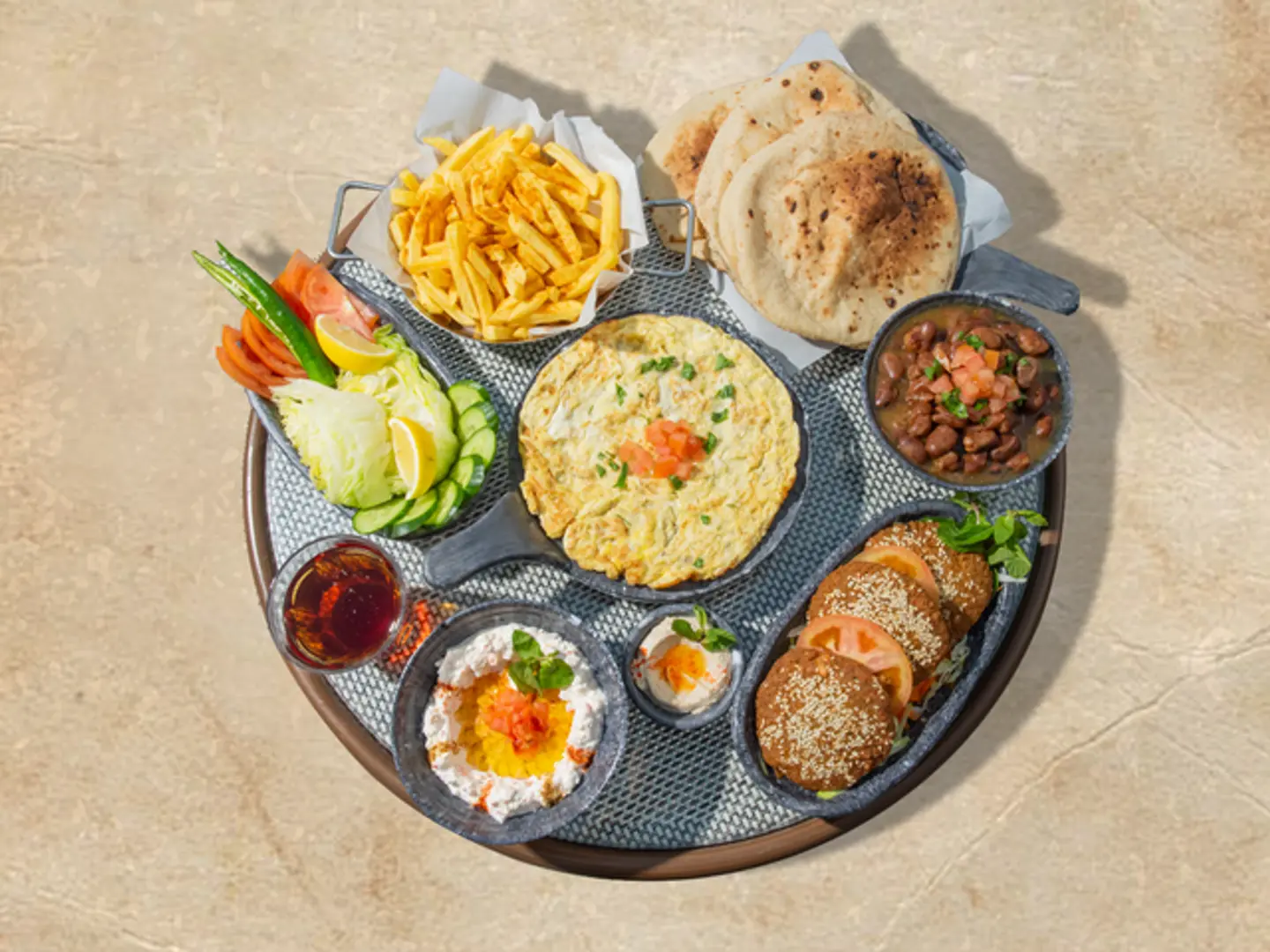 صينية فطار وردة