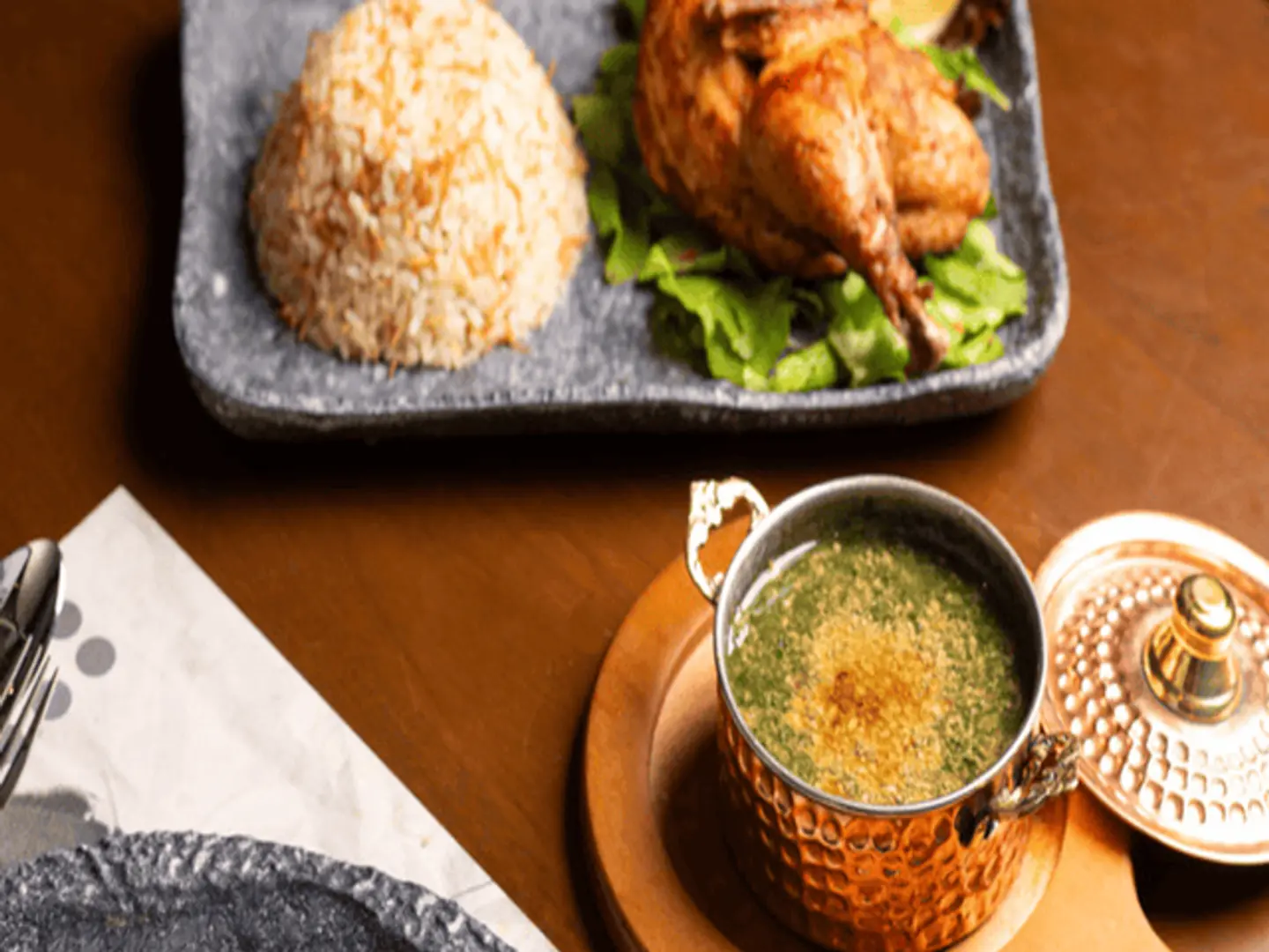 Mulukhiyah With Chicken Bowl