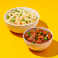 دجاج حار وحلو مع أرز مقلي