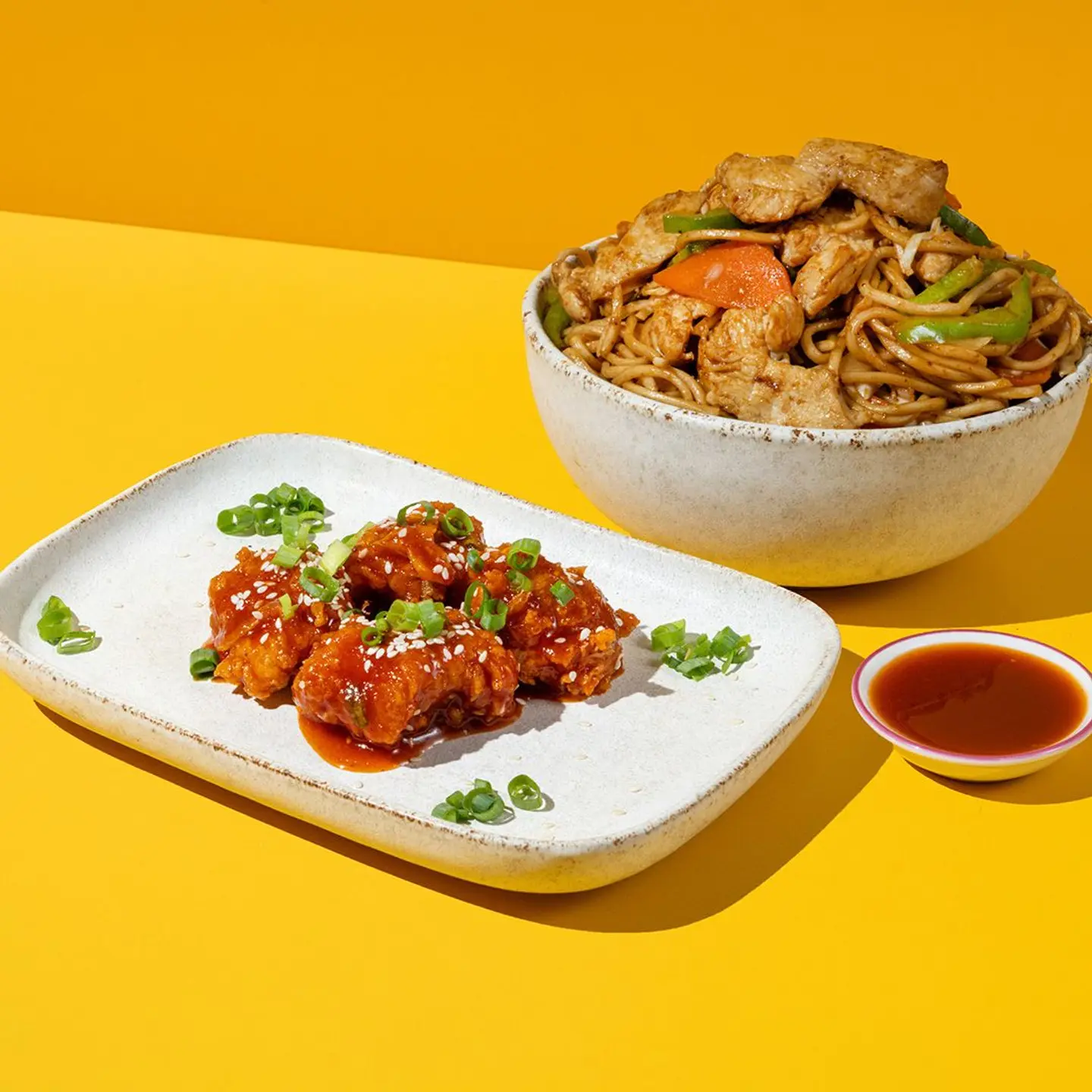 Wokkong Noodles With Fried Chicken