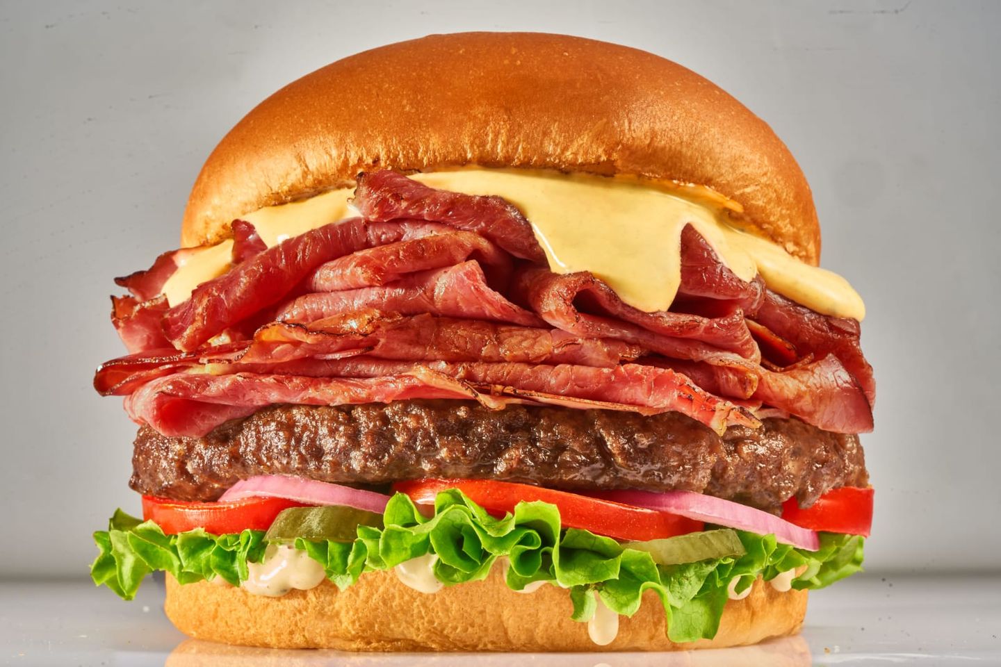 Mighty Ranch Bacon Burger Sandwich
