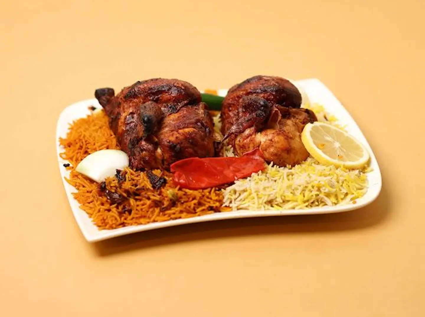 حبة شواية مع رز مشكل