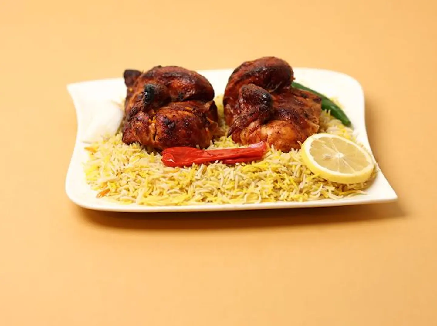 حبة شواية مع رز مدخن