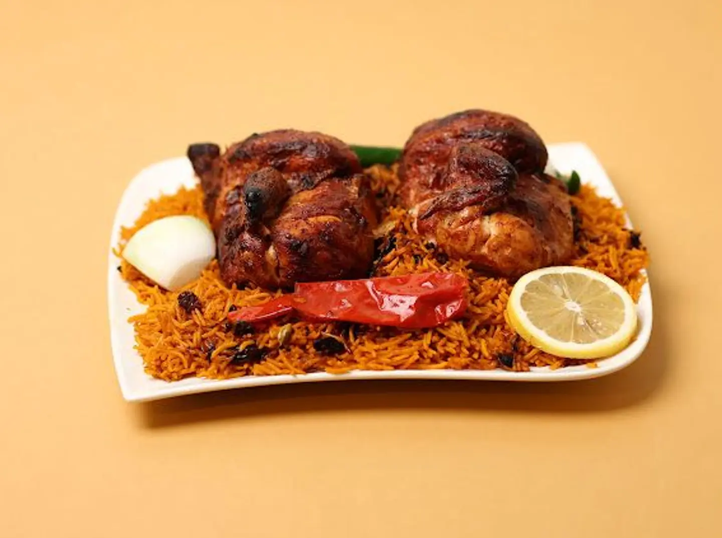 حبة شواية مع رز بخاري