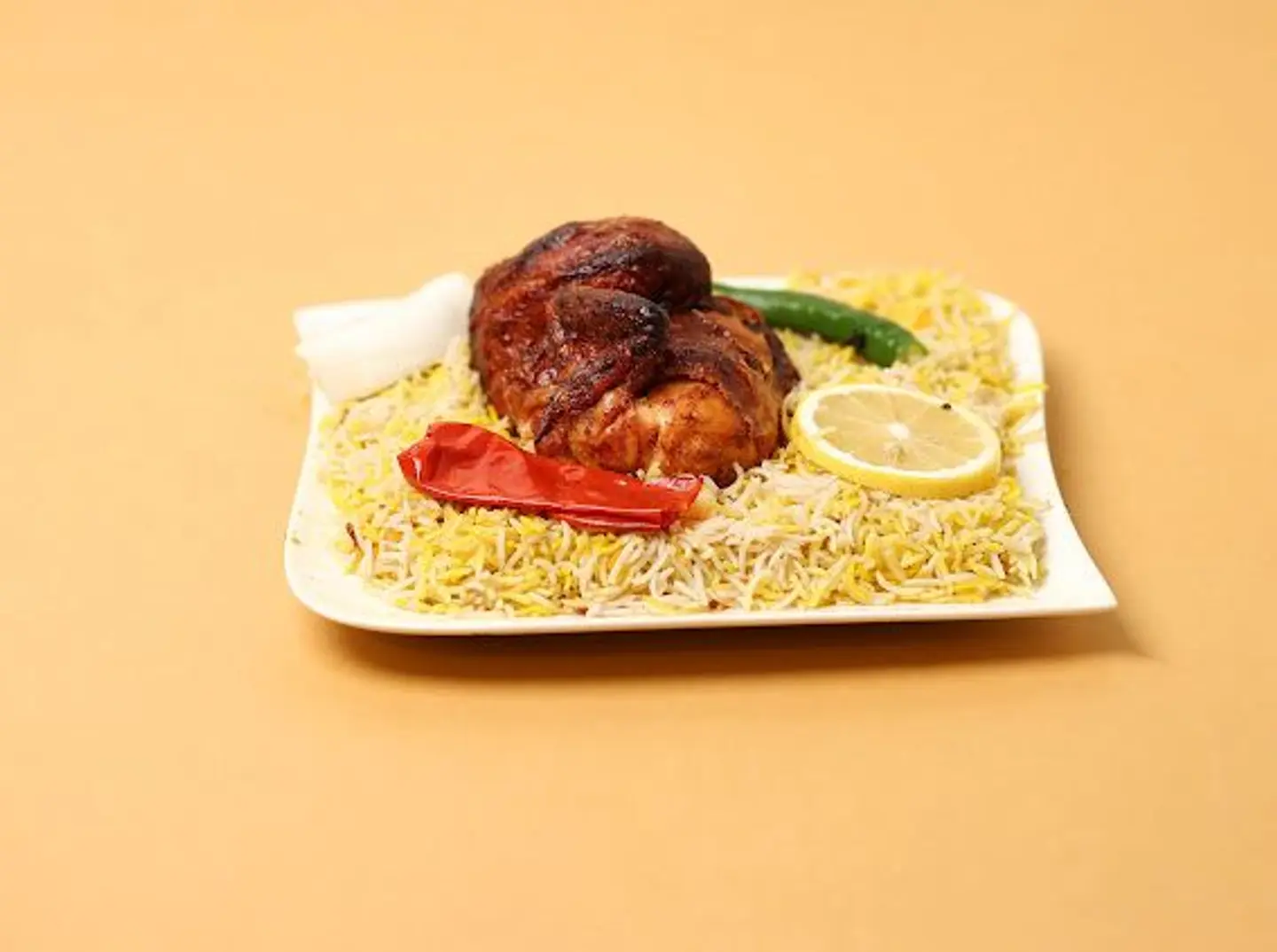 نص شواية مع رز مدخن