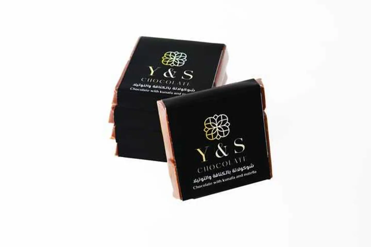 Four Chocolate Bars With Kunafa And Nutella