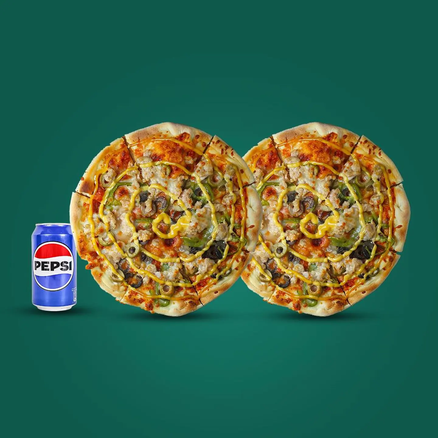 2 Pizza Small Pepsi