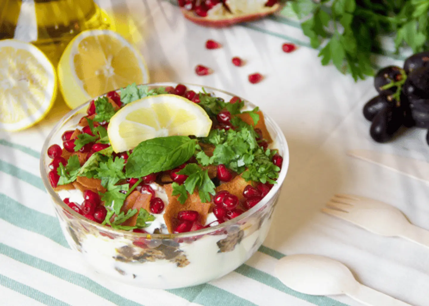Grape Leaves Fatteh