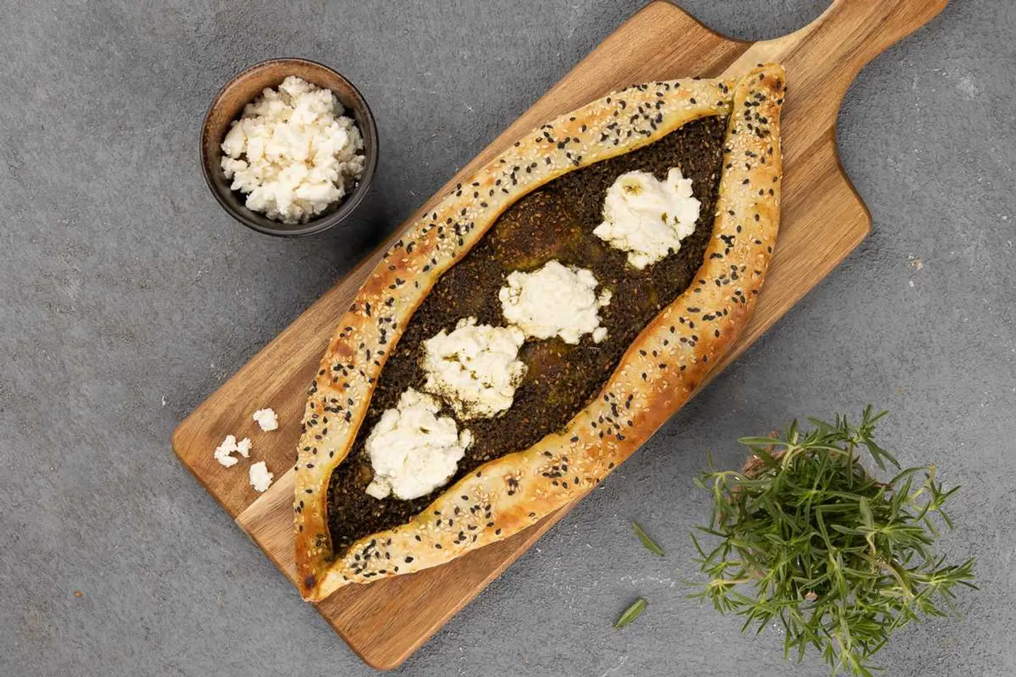 Zaatar With Nabulsi Cheese Fatayer
