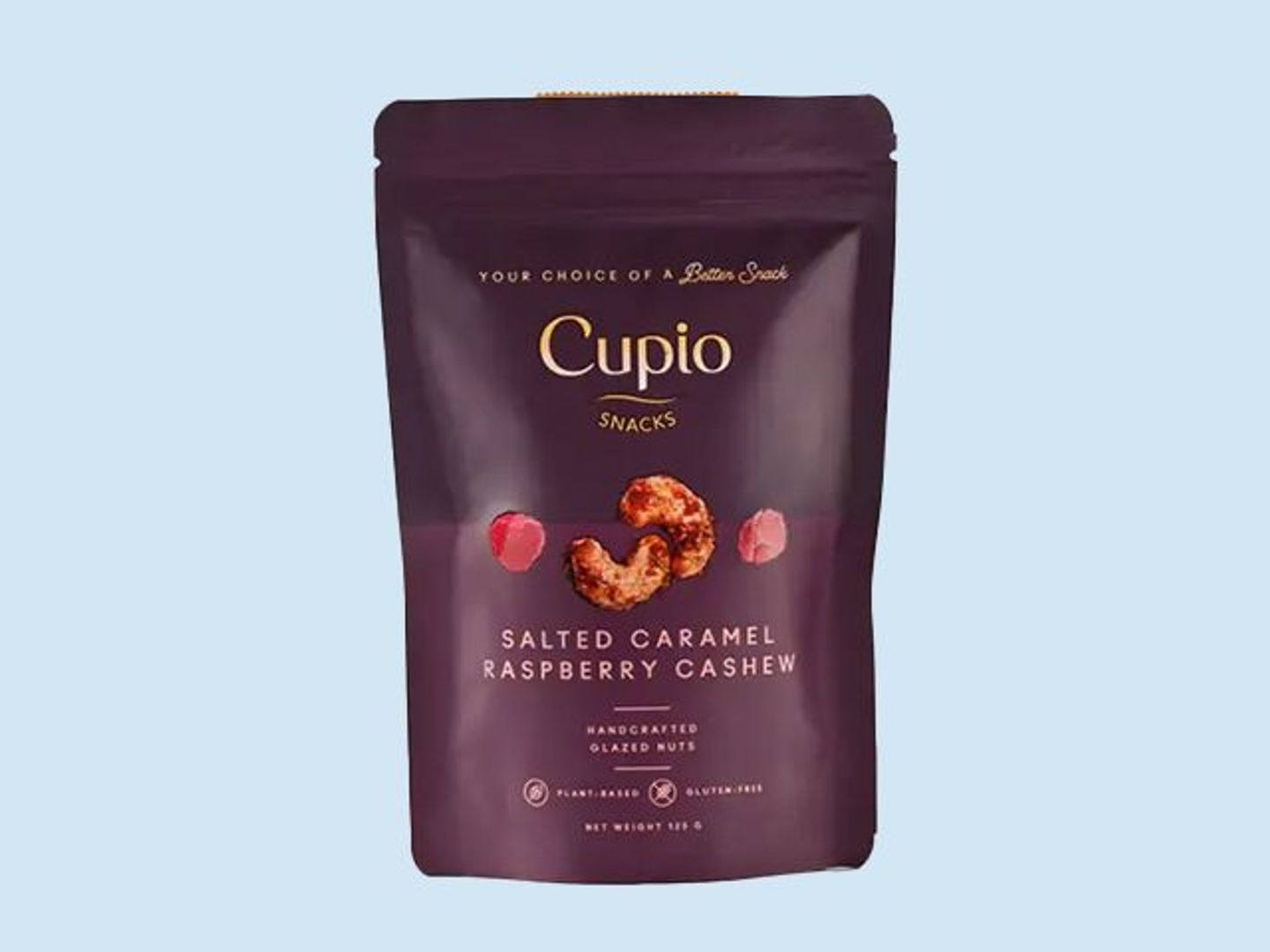 Cupio Salted Carael Raspberry Cashew 125 G