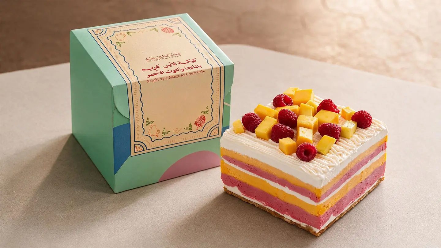 Ice Cream Cake – Mango Raspberry
