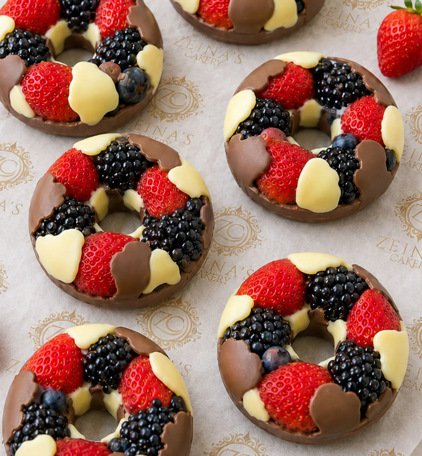 Chocolate Fruit Donut