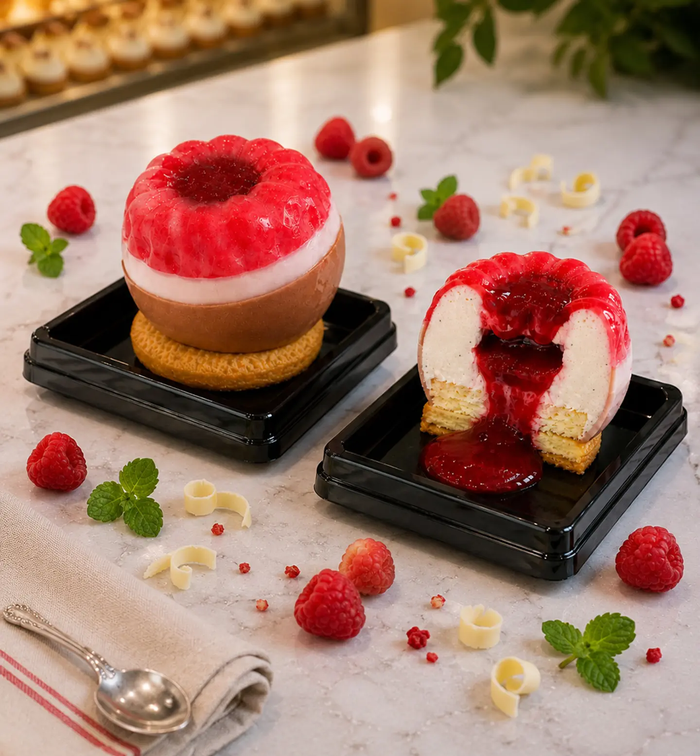 Raspberry Mousse Cake