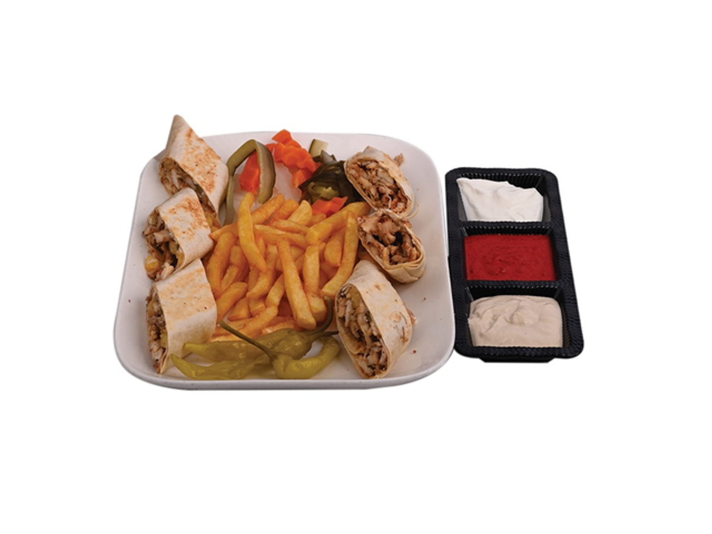 Arabic Chicken Shawerma In Shami Saj Bread
