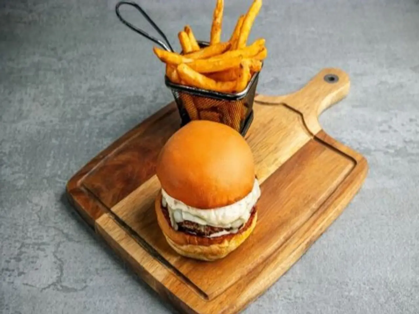 Swiss Mushroom Burger Meal