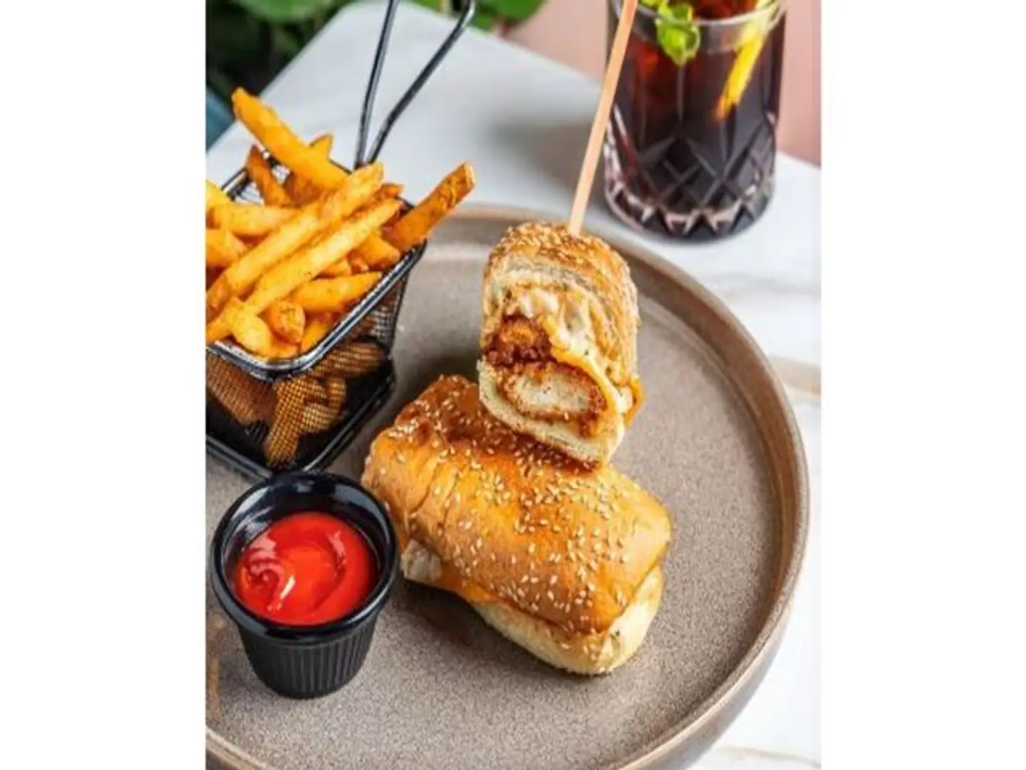 Escalope Sandwich Meal