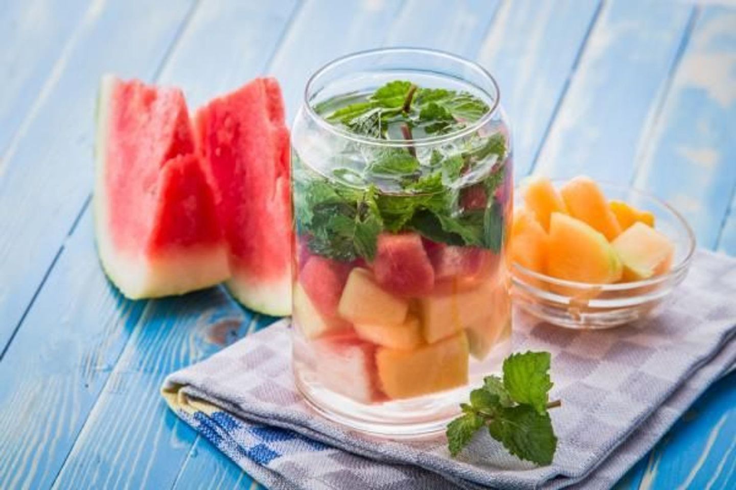 Watermelon And Cantaloupe Fruit Salad