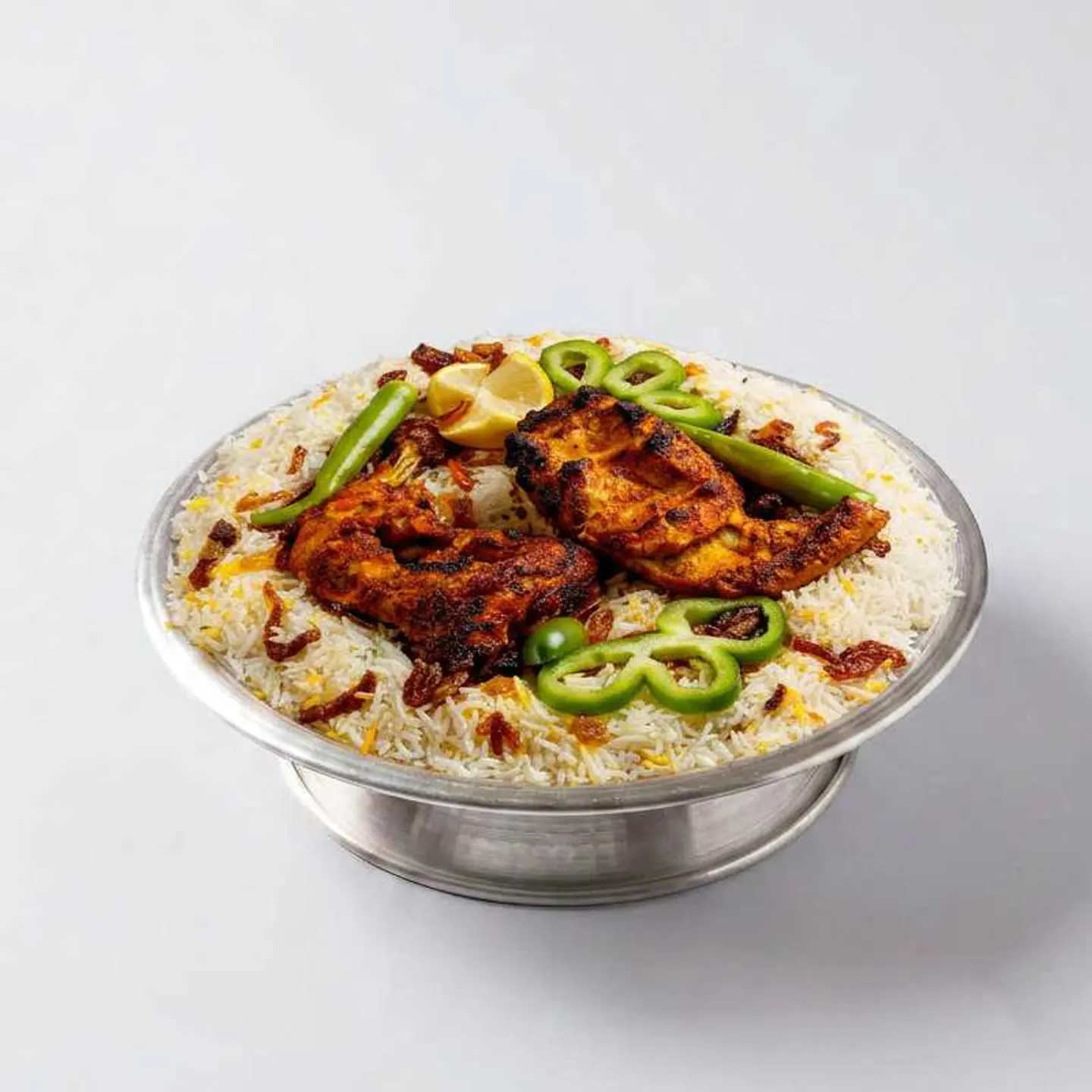 نص دجاج تندوري مع الرز