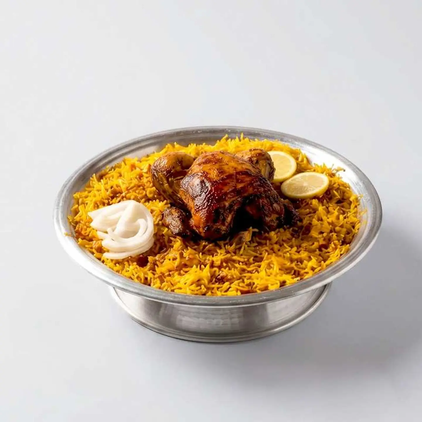 نص دجاج شواية مع الرز