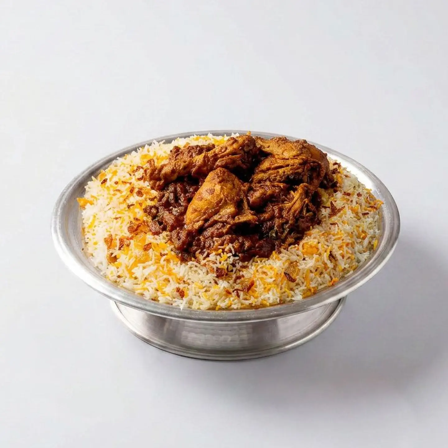 نص دجاج برياني مع الرز
