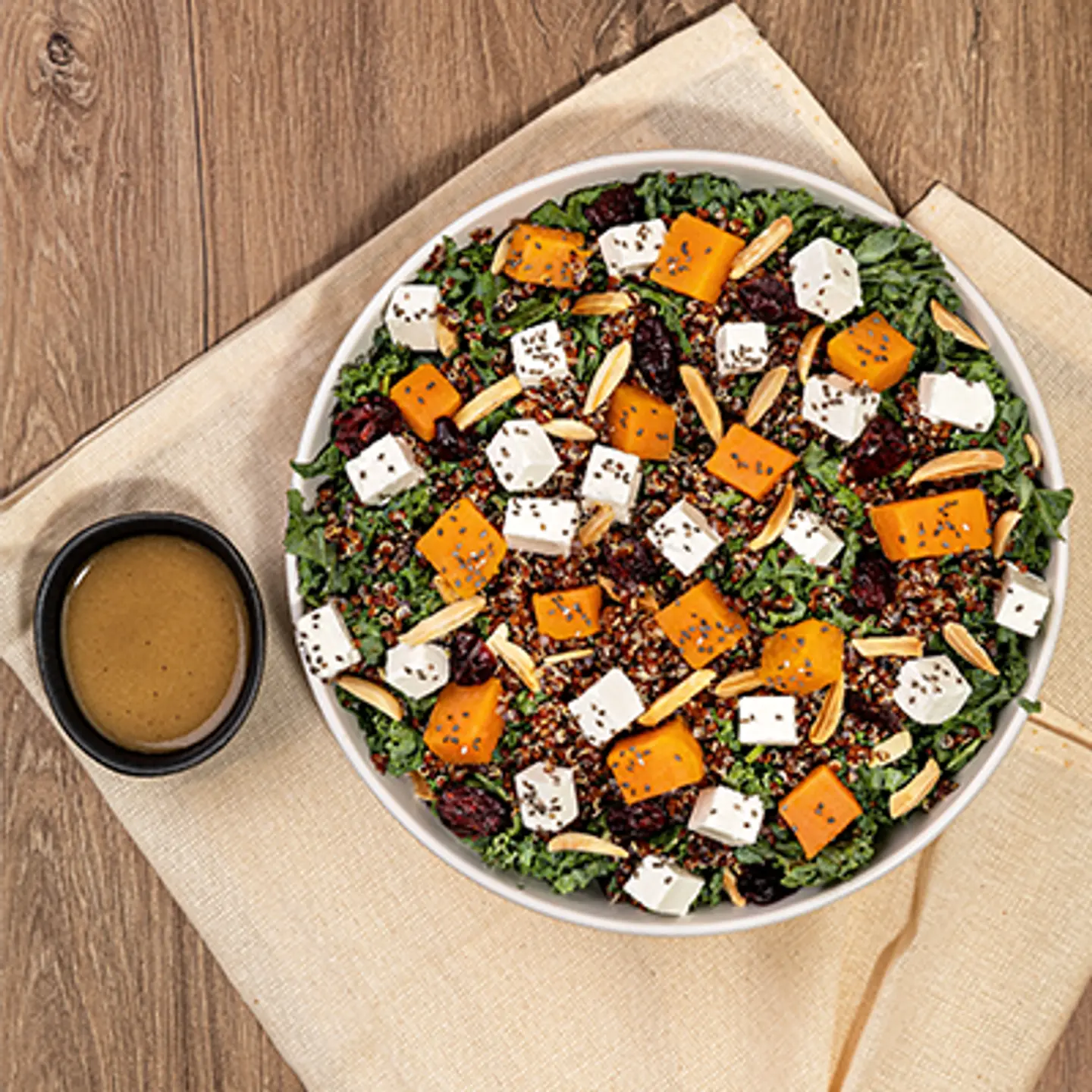 Kale Quinoa Feta Salad