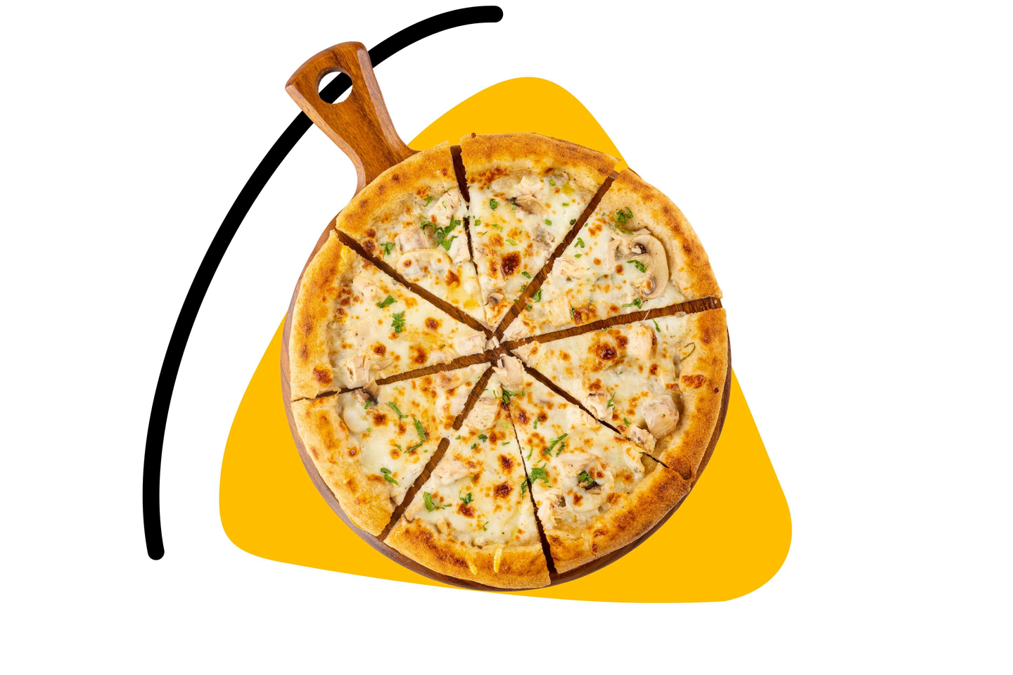 Chicken Alfredo Pizza Large