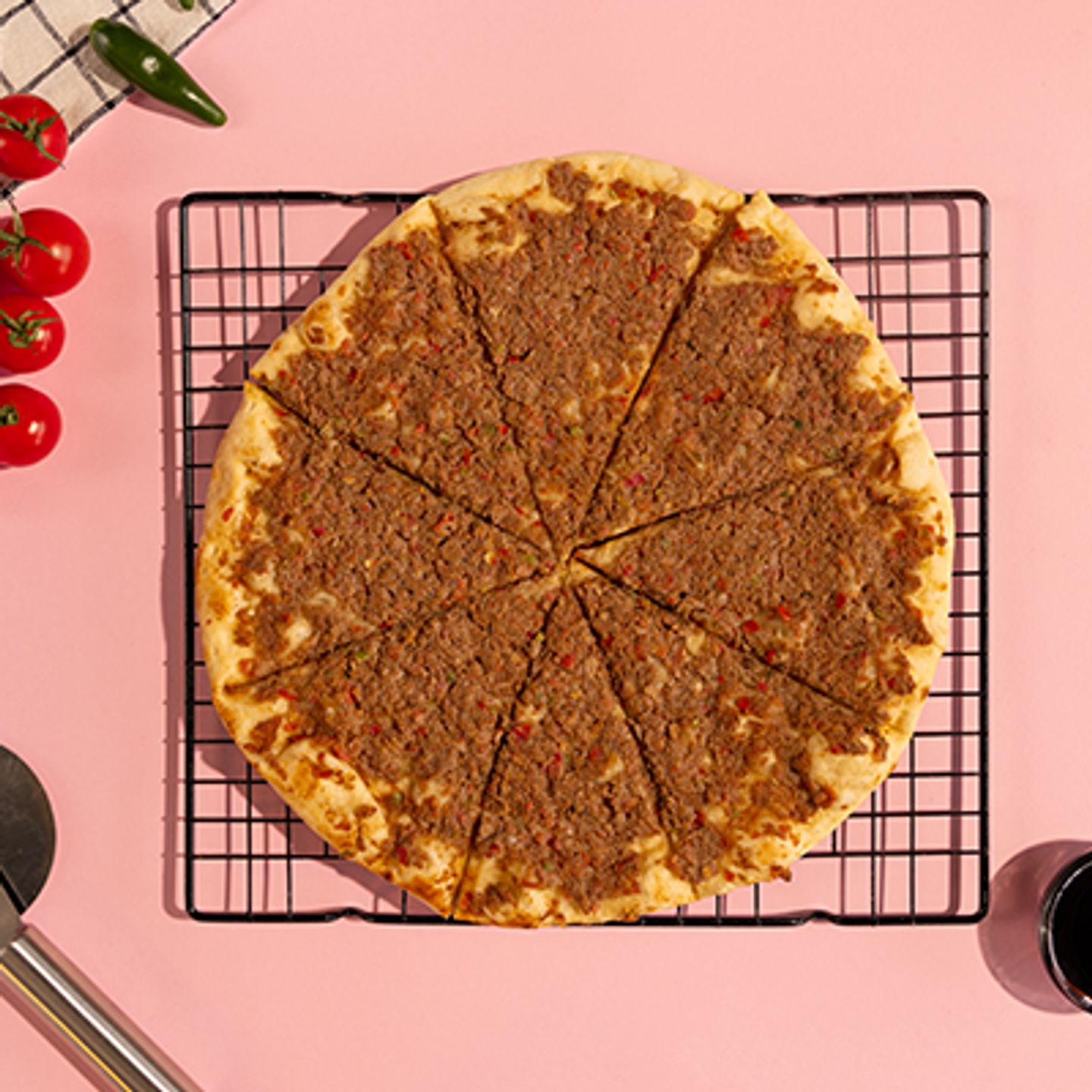 Manakish Meat & Pomegranate