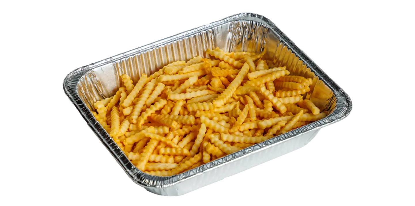 Pan Of Crinkle Cut Fries