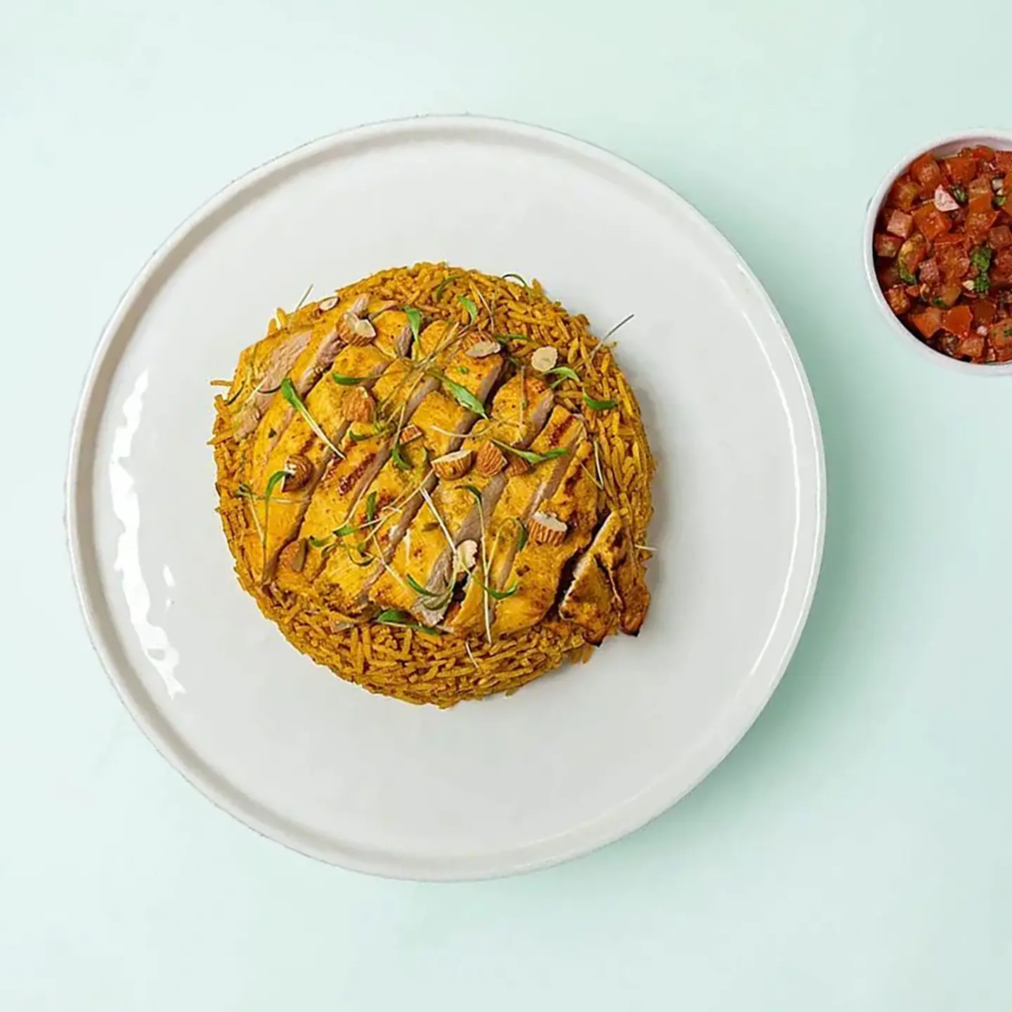 High Protein Healthy Chicken Kabsa Bowl