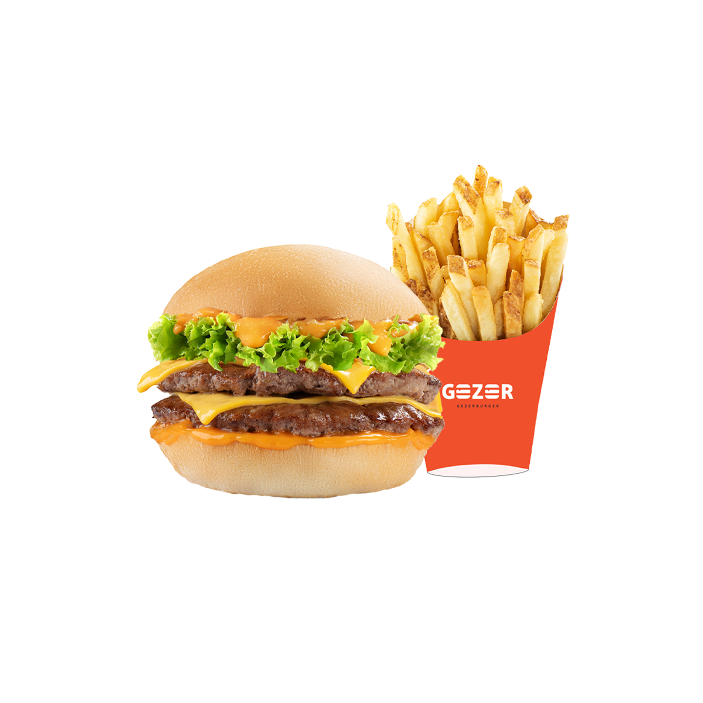 Double Gezer With Fries