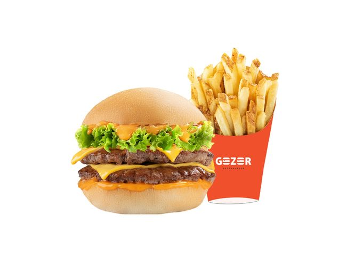 Double Gezer With Fries