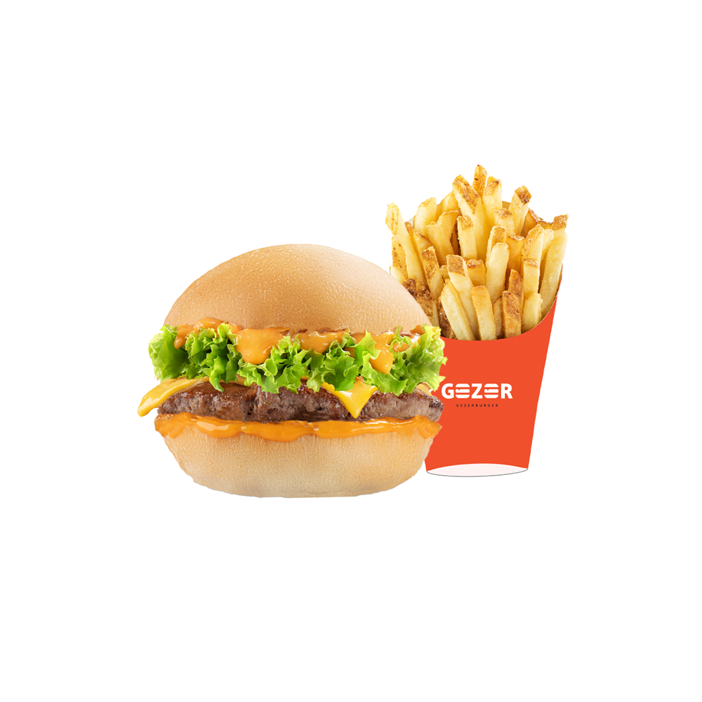 Single Gezer With Fries